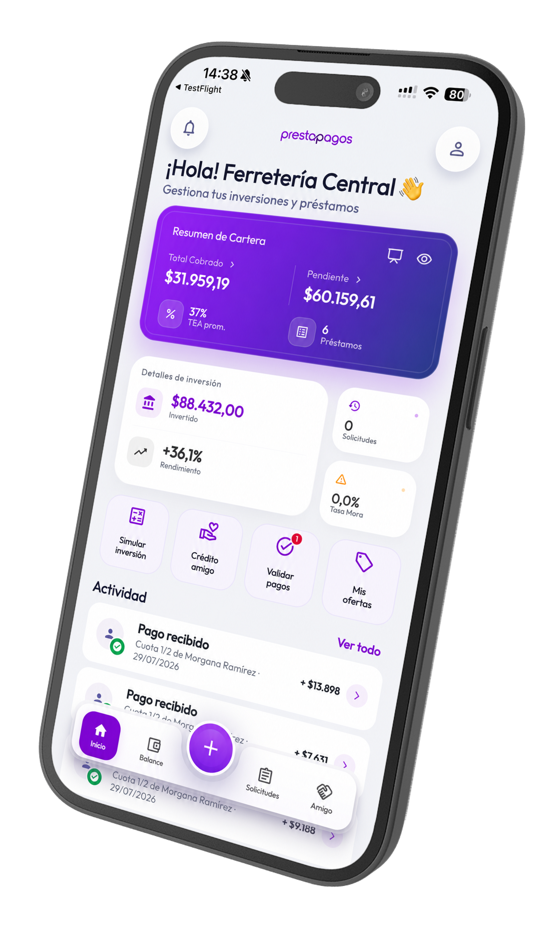 Prestapagos App y Tarjeta